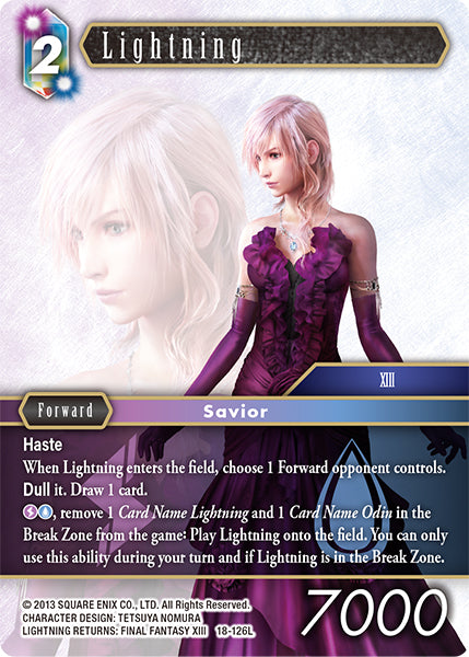 (126) Final Fantasy TCG Resurgence of Power Single: Lightning (18-126) Holo Legend