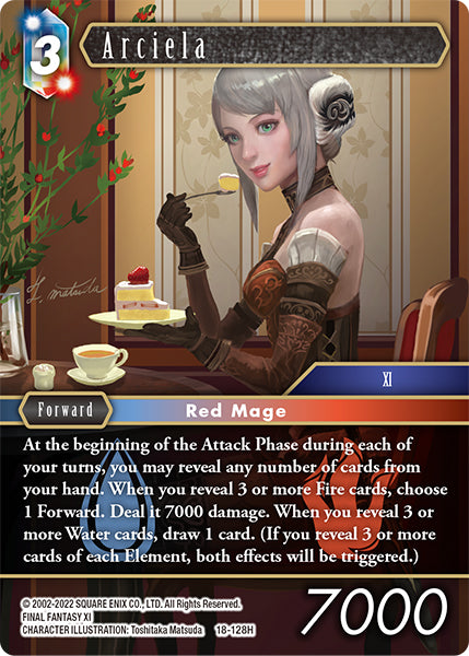 (128) Final Fantasy TCG Resurgence of Power Single: Arciela (18-128) (V.1) Holo Hero
