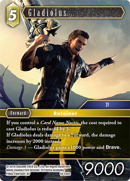 (135) Final Fantasy TCG Resurgence of Power Single: Gladiolus (18-135) Holo Starter
