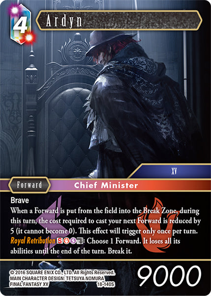 (140) Final Fantasy TCG Resurgence of Power Single: Ardyn (18-140) (V.1) Holo Starter