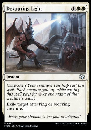(180) Magic The Gathering Commander: March of the Machine Single: Devouring Light  Uncommon