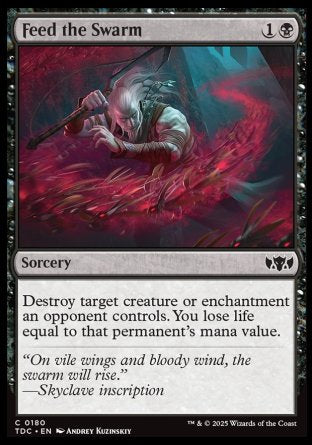 (180) Magic The Gathering Commander: Tarkir: Dragonstorm Single: Feed the Swarm  Common