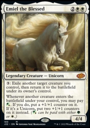 (180) Magic The Gathering Jumpstart 2022 Single: Emiel the Blessed  Mythic