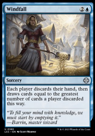 (180) Magic The Gathering Commander: The Lost Caverns of Ixalan Single: Windfall  Uncommon