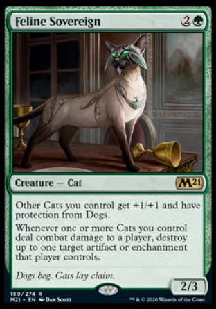 (180) Magic The Gathering Core 2021: Promos Single: Feline Sovereign (V.1)  Rare
