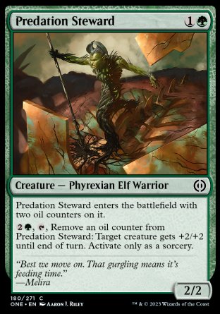 (180) Magic The Gathering Phyrexia: All Will Be One Single: Predation Steward  Common