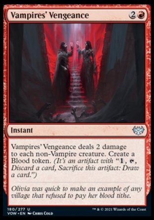 (180) Magic The Gathering Innistrad: Crimson Vow Single: Vampires' Vengeance Holo Uncommon