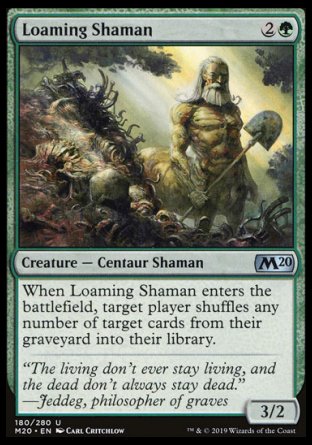 (180/280) Magic The Gathering Core 2020 Single: Loaming Shaman Holo Uncommon