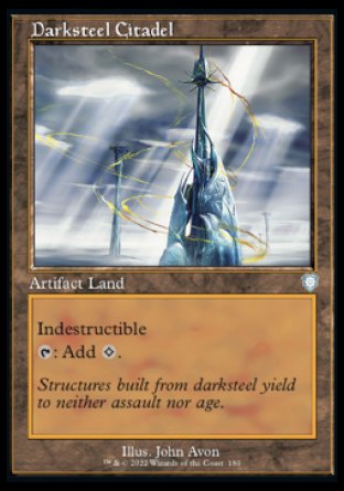(180) Magic The Gathering Commander: The Brothers' War Single: Darksteel Citadel  Uncommon