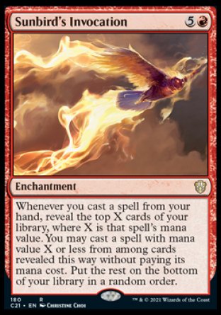 (180) Magic The Gathering Commander: Strixhaven Single: Sunbird's Invocation  Rare