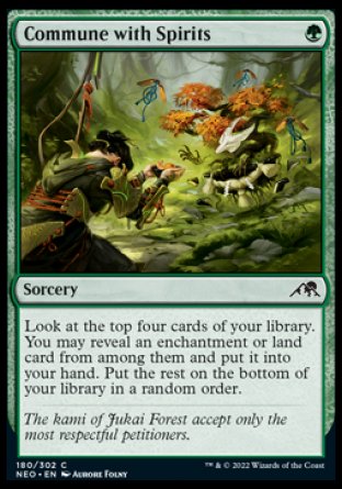 (180) Magic The Gathering Kamigawa: Neon Dynasty Single: Commune with Spirits  Common