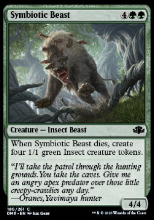 (180) Magic The Gathering Dominaria Remastered Single: Symbiotic Beast Holo Common