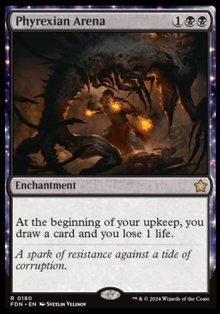 (180) Magic The Gathering Magic: The Gathering Foundations Single: Phyrexian Arena Holo Rare
