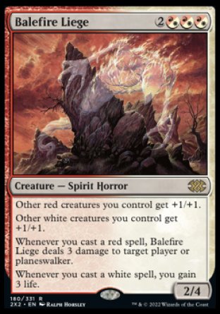 (180) Magic The Gathering Double Masters 2022 Single: Balefire Liege  Rare