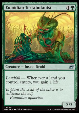 (180) Magic The Gathering Edge of Eternities Single: Eumidian Terrabotanist  Uncommon
