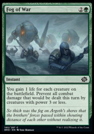 (180) Magic The Gathering The Brothers' War Single: Fog of War Holo Common