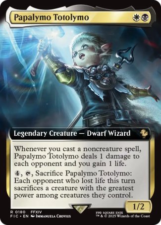 (180) Magic The Gathering Commander: Magic: The Gathering - FINAL FANTASY: Extras Single: Papalymo Totolymo Holo Rare