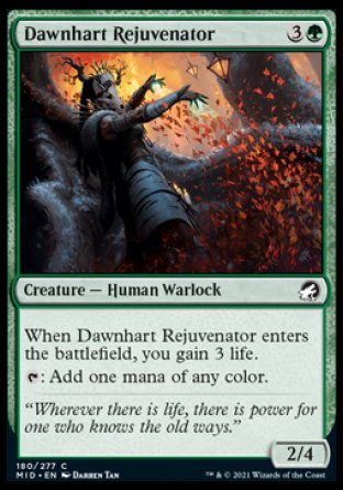 (180) Magic The Gathering Innistrad: Midnight Hunt Single: Dawnhart Rejuvenator Holo Common