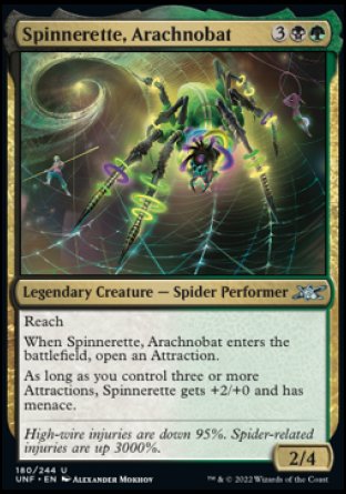(180) Magic The Gathering Unfinity Single: Spinnerette, Arachnobat  Uncommon