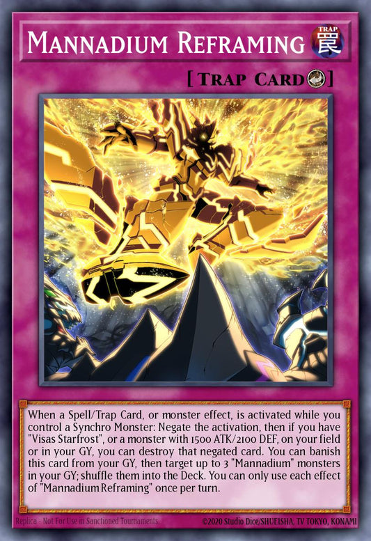 (199) YuGiOh TCG MP24: 25th Anniversary Tin: Dueling Mirrors Single: Mannadium Reframing  Ultra Rare