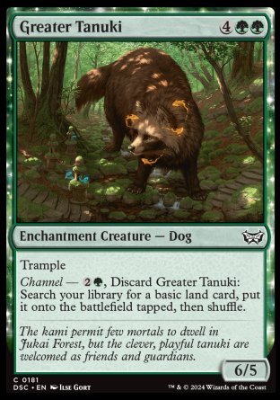 (181) Magic The Gathering Commander: Duskmourn: House of Horror Single: Greater Tanuki  Common