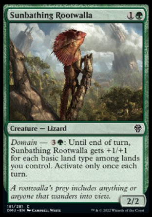 (181) Magic The Gathering Dominaria United Single: Sunbathing Rootwalla  Common