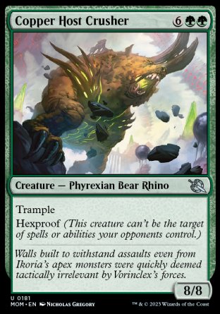 (181) Magic The Gathering March of the Machine Single: Copper Host Crusher Holo Uncommon