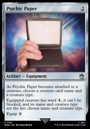 (181) Magic The Gathering Universes Beyond: Doctor Who Single: Psychic Paper  Uncommon