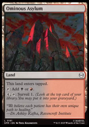 (181) Magic The Gathering Magic: The Gathering | Marvel's Spider-Man Single: Ominous Asylum Holo Common