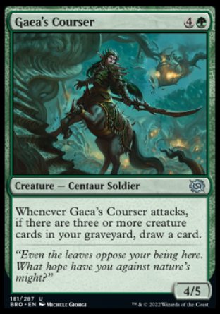 (181) Magic The Gathering The Brothers' War Single: Gaea's Courser Holo Uncommon
