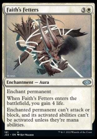 (181) Magic The Gathering Jumpstart 2022 Single: Faith's Fetters  Uncommon