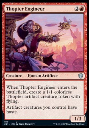 (181) Magic The Gathering Commander: Strixhaven Single: Thopter Engineer  Uncommon