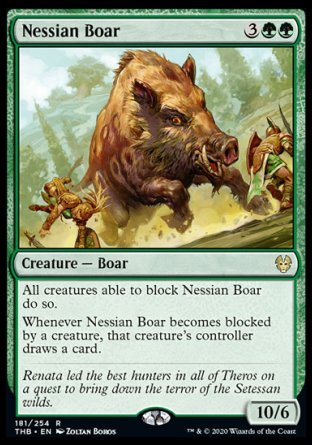 (181/254) Magic The Gathering Theros Beyond Death Single: Nessian Boar  Rare