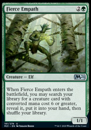 (181) Magic The Gathering Core 2021 Single: Fierce Empath Holo Uncommon