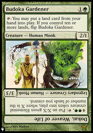 (202) Magic The Gathering The List Single: Budoka Gardener // Dokai, Weaver of Life  Rare