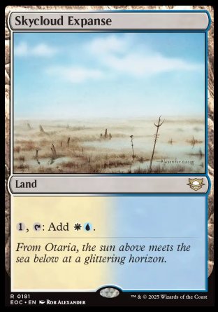 (181) Magic The Gathering Commander: Edge of Eternities Single: Skycloud Expanse  Rare