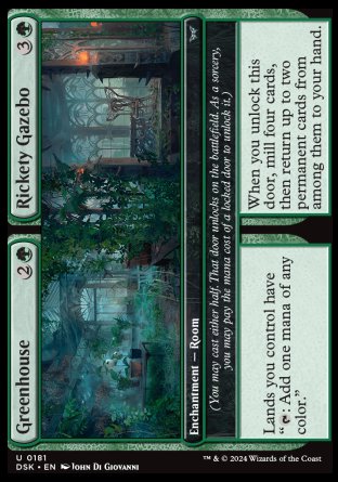 (181) Magic The Gathering Duskmourn: House of Horror Single: Greenhouse // Rickety Gazebo  Uncommon
