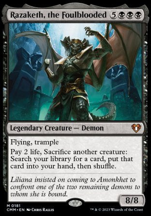 (181) Magic The Gathering Commander Masters Single: Razaketh, the Foulblooded  Mythic