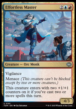 (181) Magic The Gathering Tarkir: Dragonstorm Single: Effortless Master Holo Uncommon