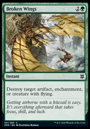 (181/280) Magic The Gathering Zendikar Rising Single: Broken Wings  Common