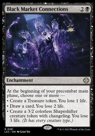(181) Magic The Gathering Commander: The Lost Caverns of Ixalan Single: Black Market Connections  Rare