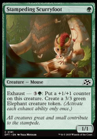 (181) Magic The Gathering Aetherdrift Single: Stampeding Scurryfoot  Common