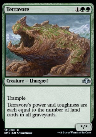 (181) Magic The Gathering Dominaria Remastered Single: Terravore  Uncommon
