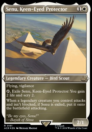 (181) Magic The Gathering Universes Beyond: Assassin's Creed: Extras Single: Senu, Keen-Eyed Protector (V.2)  Holo Rare