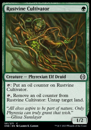 (181) Magic The Gathering Phyrexia: All Will Be One Single: Rustvine Cultivator  Common