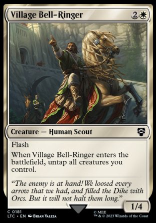 (181) Magic The Gathering Commander: The Lord of the Rings: Tales of Middle-earth Single: Village Bell-Ringer  Common