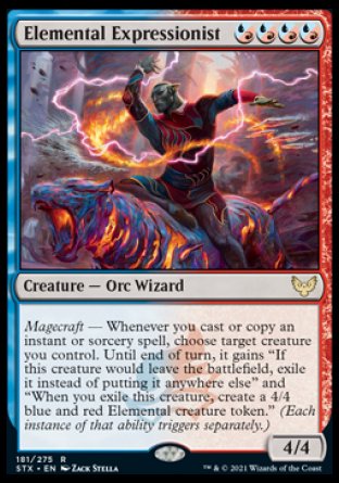 (181) Magic The Gathering Strixhaven: School of Mages Single: Elemental Expressionist Holo Rare