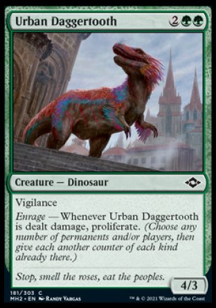 (181) Magic The Gathering Modern Horizons 2 Single: Urban Daggertooth Holo Common