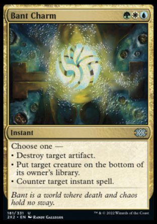 (181) Magic The Gathering Double Masters 2022 Single: Bant Charm  Uncommon