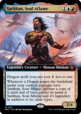 (181) Magic The Gathering March of the Machine: The Aftermath: Extras Single: Sarkhan, Soul Aflame (V.3) Holo Mythic
